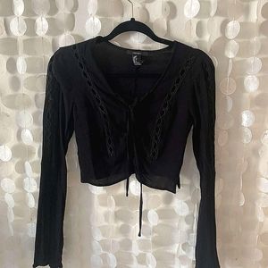 Black Lacey Overshirt